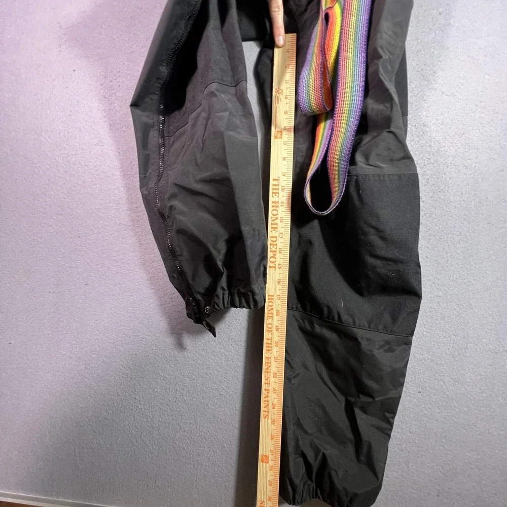 Vintage REI GORE-TEX Rain Pants Mens Large Black Elastic Waist Zip Pockets